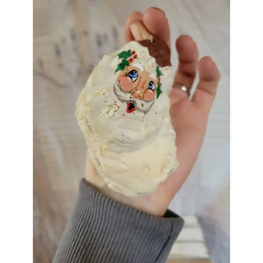 Clam‎ Santa handmade ocean ornament Xmas sea tree